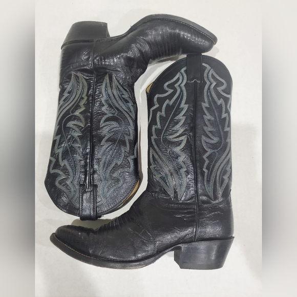 JUSTIN Style 8311 Boots Vintage Leather Cowboy Boots Men\'s 8 D main image 4